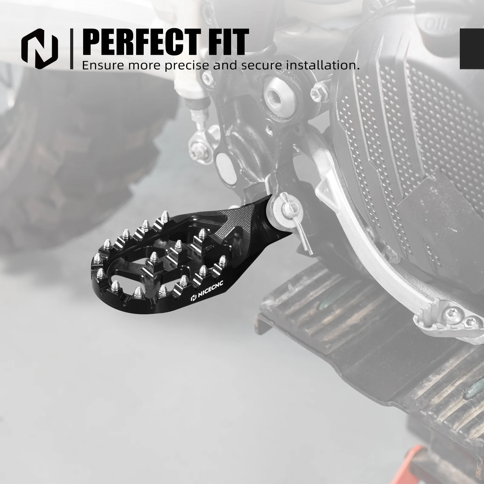 NICECNC für KTM 2024-2026 EXC 300 EXC 250 EXCF 350 EXC 450 XCW 300 Geschmiedete Fußrasten SX 125 SXF 250 SXF 450 2023-2026 – Detail 8