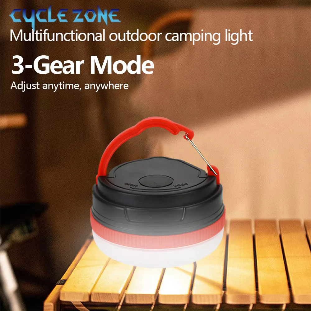 Portable Camping Light with Magnet Base 3 Lighting Modes Emergency Light for Outdoor Work Tent Camping Supplies Without Battery