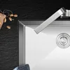 304 Stainless Steel Kitchen Sink Single Bowl Basin Undermount Handmade Brushed Narrow Edge Bar Sink with Drain Accessories Sink 3