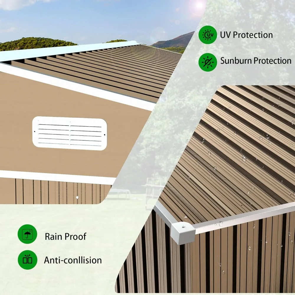 Popular 10'x8' Galvanized Metal Outdoor Storage Shed 3