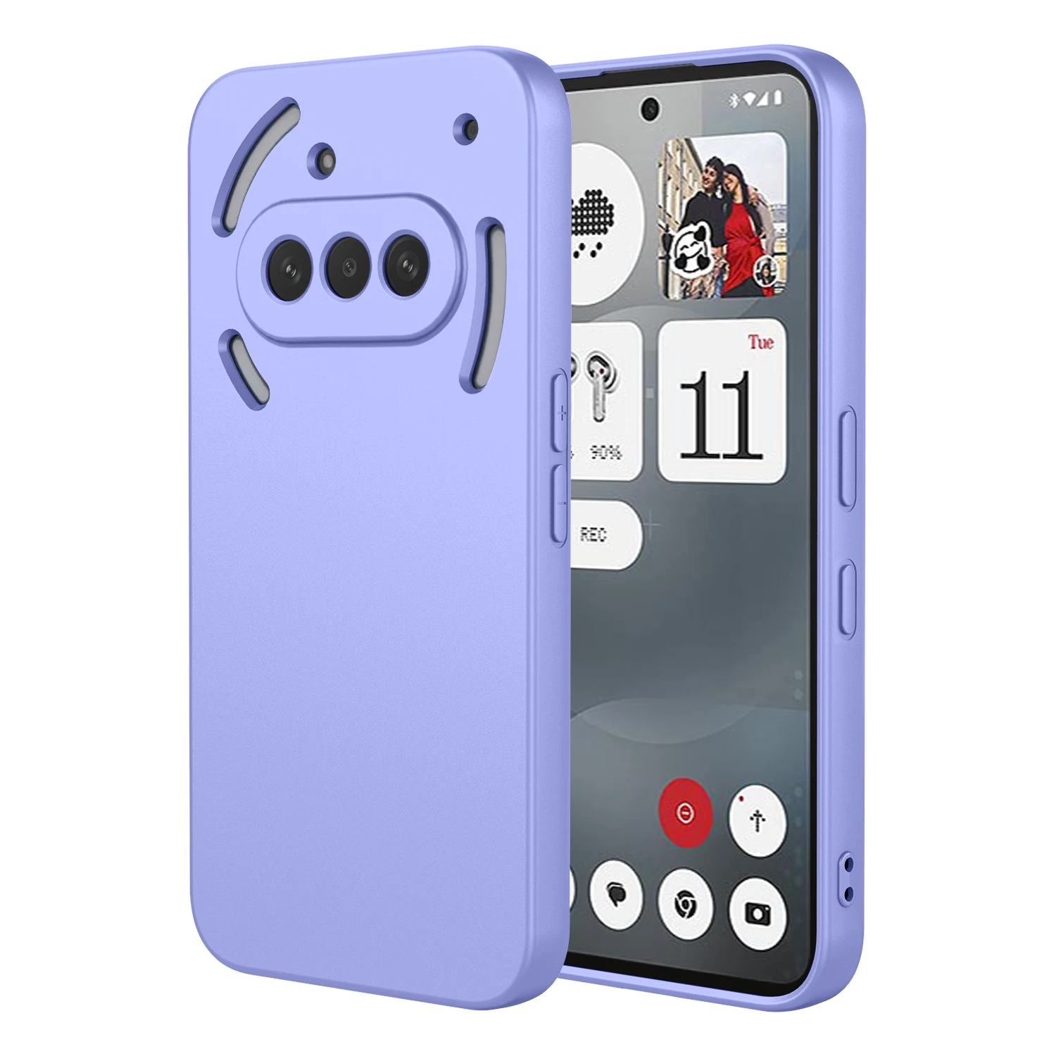 Enhanced Silicone Case with Rugged Armor and Microfiber Lining - Touch Skin Finish