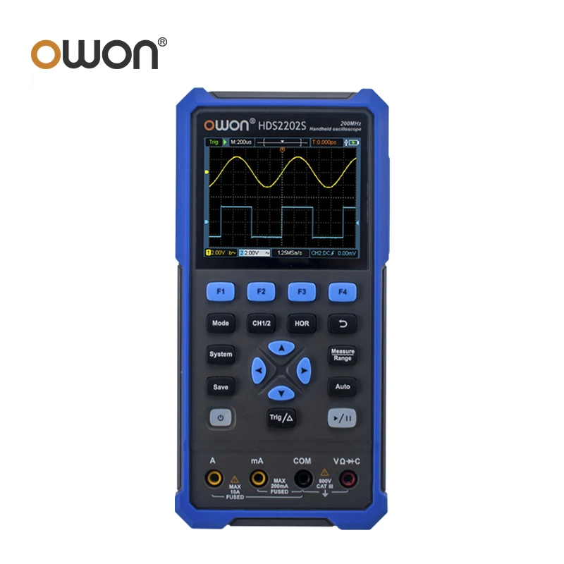 OWON HDS242S HDS272S HDS2102S HDS2202S Handheld Digital Oscilloscope 200MHz 1GSa/s 2CH + 1CH Generator