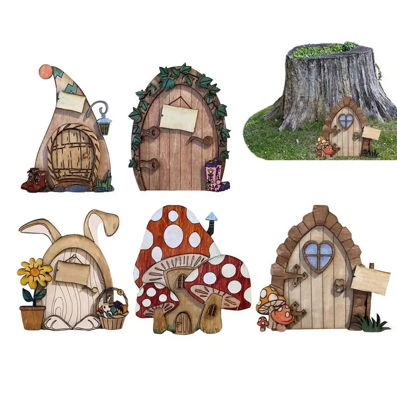 

Fairy Door Kit Fairy Gnome Home For Tree Decorations Miniature Fairy For Trees Decoration Fairies Sleeping Door And Windows Yard