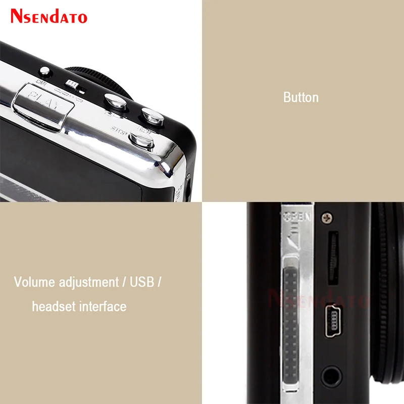 USB Cassette Music player Recorder Capture adapter Stero Cassette tape reproducto player convert to MP3 Converter With Speaker