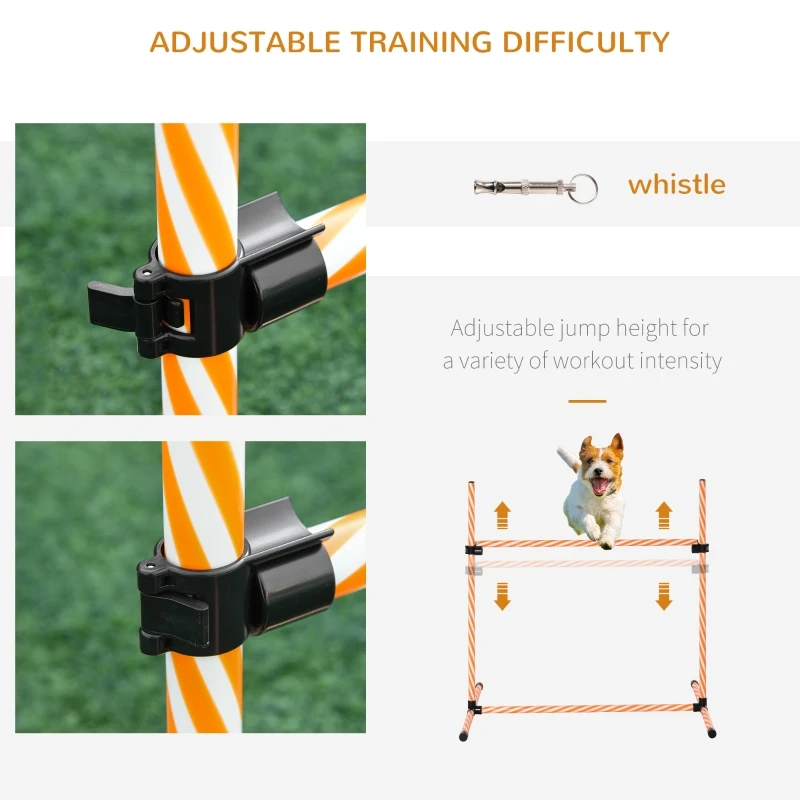 Dog Agility Training Kit with Hurdles and Carry Bag