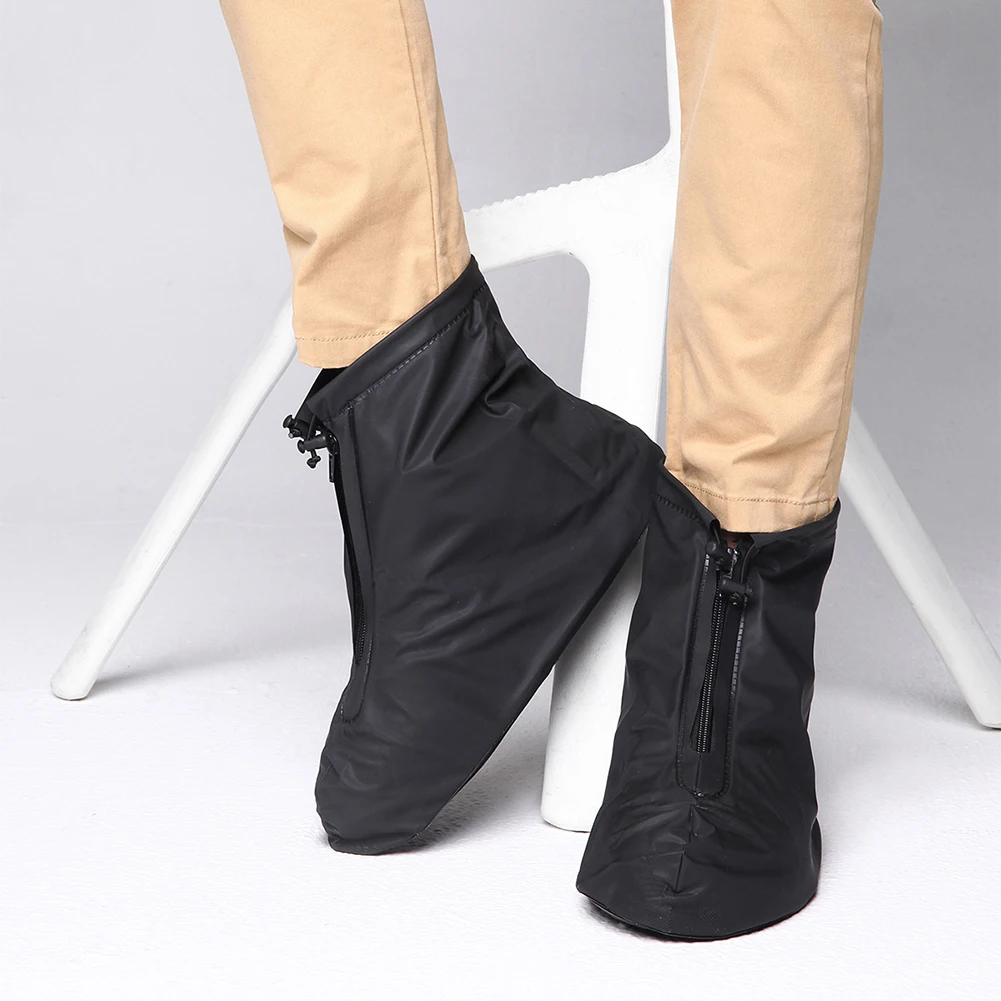 Motorbike Rain Shoe Covers 1Pair Waterproof Non-Slip Shoe Rain Boots Wear-Resistant Sneakers Protector Portable Overshoes
