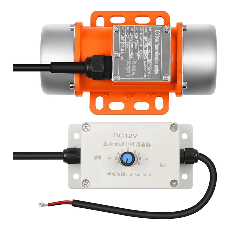 

Vibration Motor For Salt Sand Applicator And Concrete Mixer 5000Rpm 100W DC12V Aluminum Housing Concrete Vibrator Easy To Use