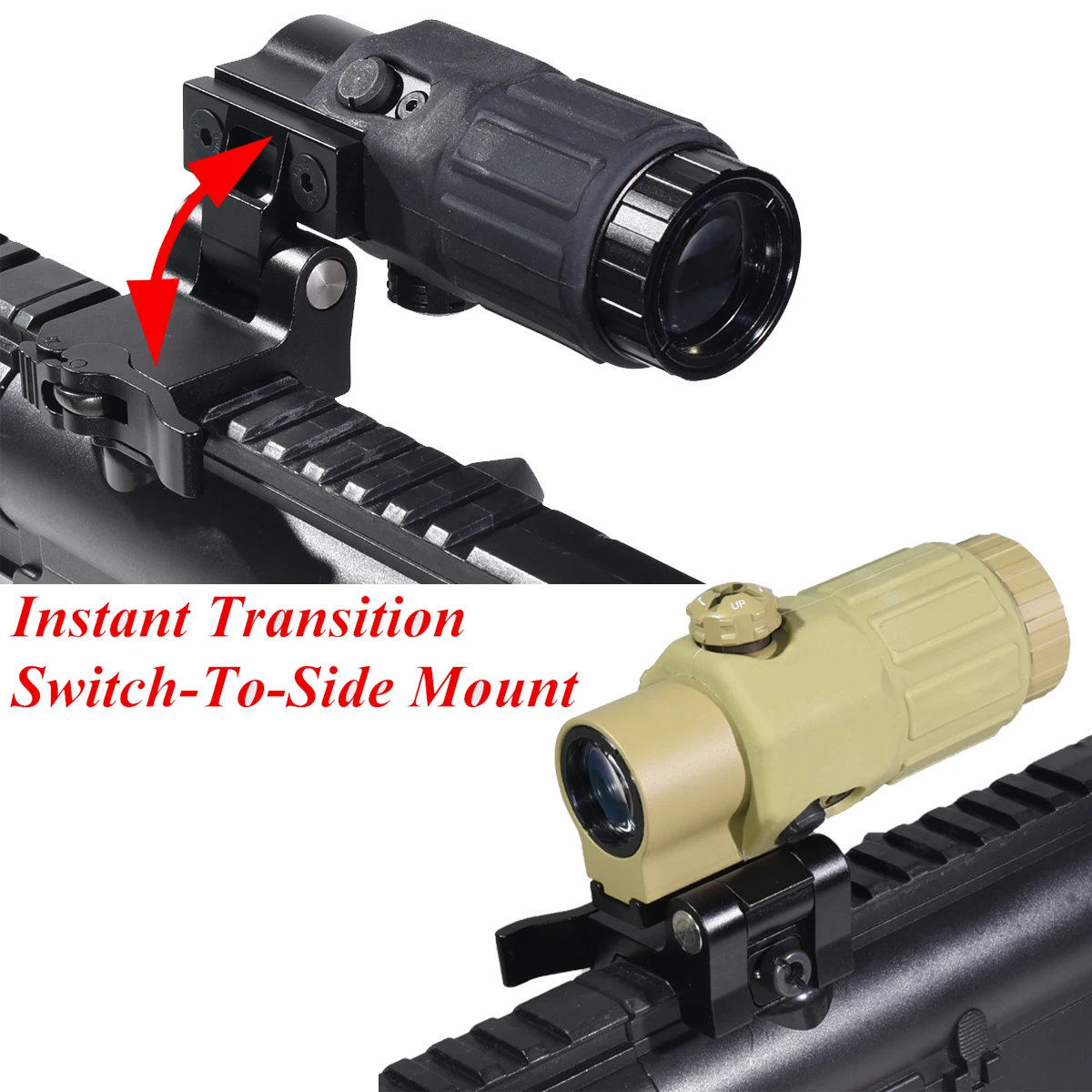 Red dot sight tactical magnifier scope rifle scope Tactical G33 3X Magnifier Sight Scope Folding Side Flip for 558 556 553 Holographic Reflex Red Dot Sights Airsoft Shooting Sight