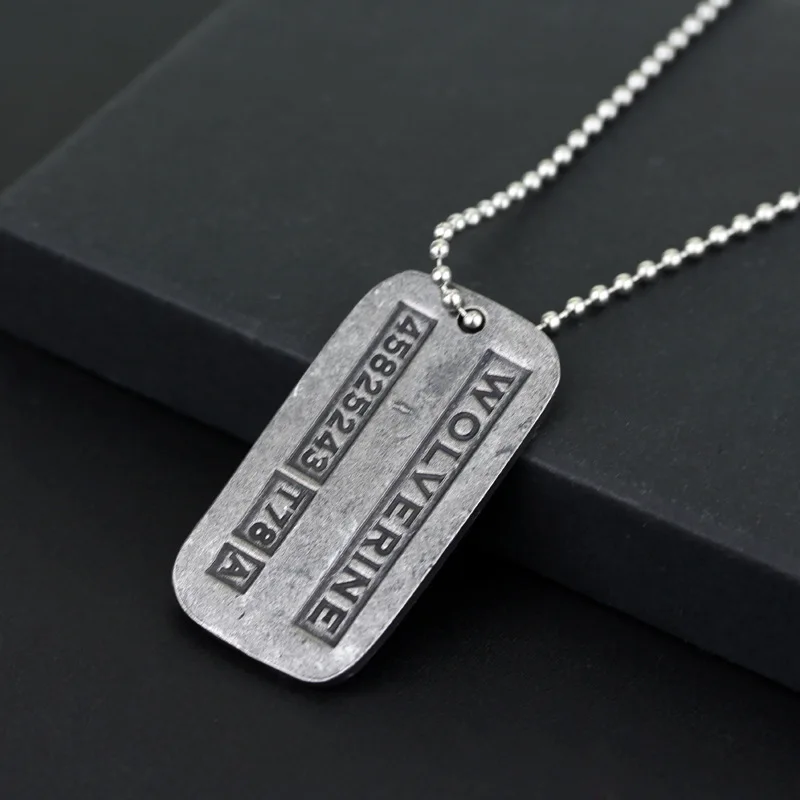 Necklace Pendant X-Men Wolverine Military Card Cosplay Periphery