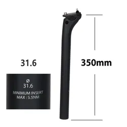 Enhanced Carbon Fiber Bike Seatpost with 20mm Offset (31.6x350mm)