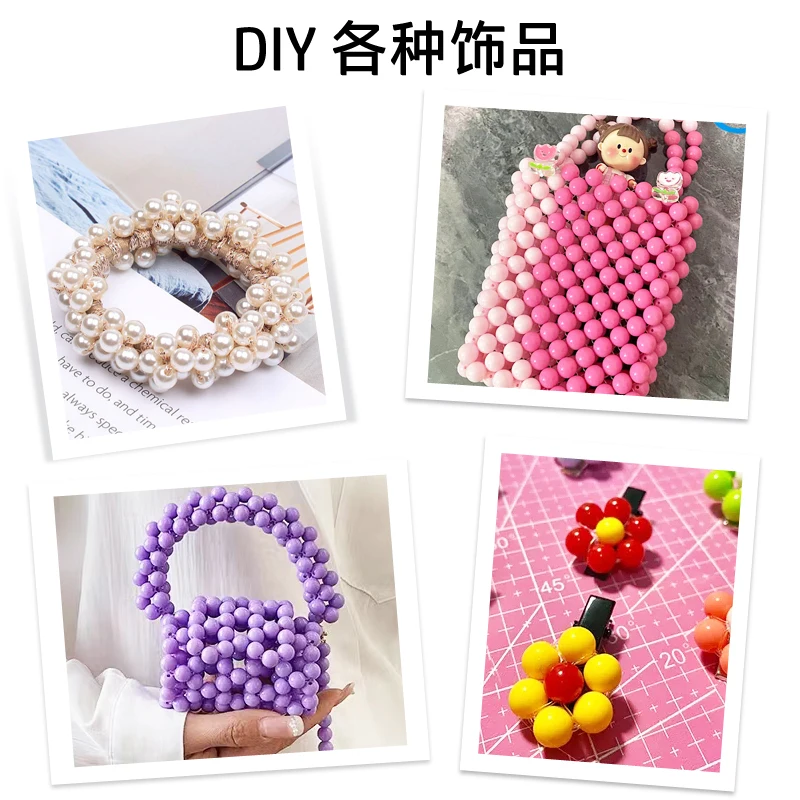 Candy Color Acrylic Round Beads 6mm 8mm 10mm Loose Balls Spacer beads for needlework & Jewelry Making