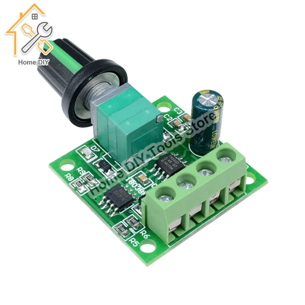 DC 1.8V-15V 2A 30W PWM Motor Speed Controller Regulator Low Voltage Fan Speed Control Switch PWM Adjustable Drive 5V 12V