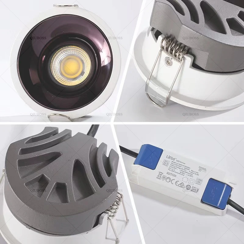 Zigbee Dimmable LED COB Spotlight Ceiling Lamp AC85-265V 7w10w12w15w20w Aluminum Recessed Downlight Round Panel Light Indoor Lig Led Downlight Led Spotlight