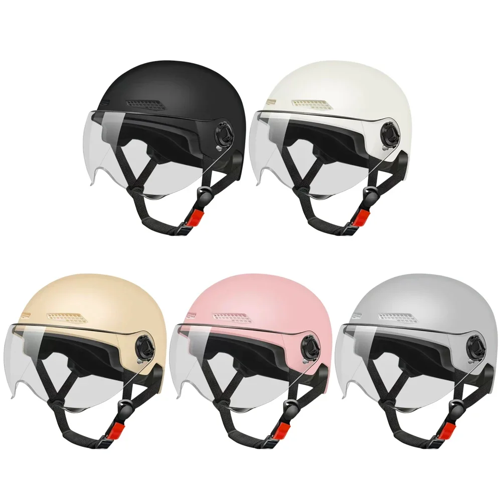 Electric Bike Safety Helmet Bicycle Helmet 3C Certified Adult Children Cartoon Motorcycle Half Helmet with Goggle Scooter Helmet