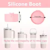 9pcs Accessories Set for Cup 30oz/40oz Spill Proof Stopper Flowers Straw Cover Silicone Boot Charm Butterfly Chain 6