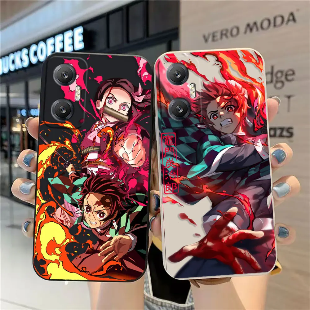 

Phone Case For Infinix HOT 10 10S 11 11S 12 ZERO 20 30 X CAMON 16 PRO 5G Case Funda Cqoue Shell Capa Anime Tanjiro Demon Slayer