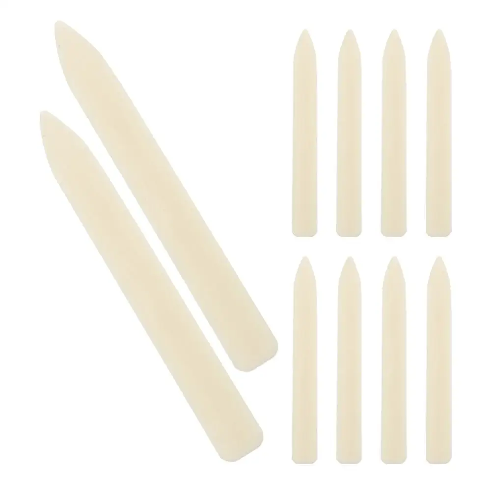 10 Pcs Creased Knife Folding Tool Bone Folder Document Book Binding Kits Note Tools Beige Duck Call Reeds