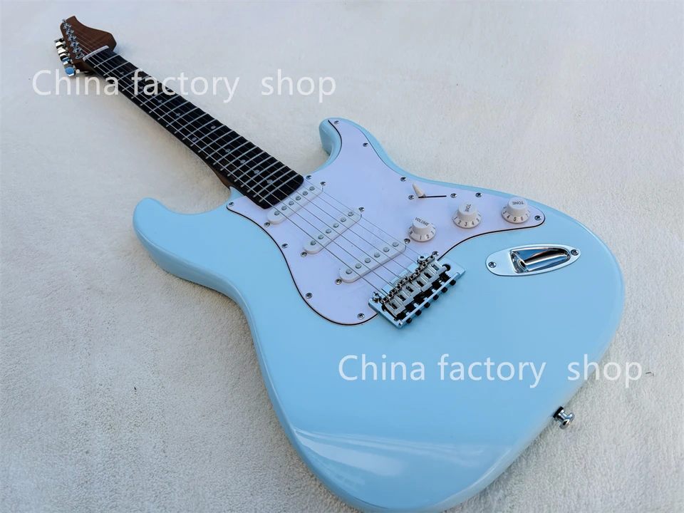 新着!!!!!! ライトブルーのエレキギター,ソリッドボディ,メイプル