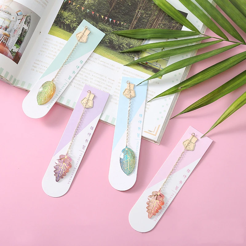 Bookmarks stationery supplies creative binder bookmark cute cherry blossoms colorful leaves snowflake design student teacher gift stationery floral painting bookmark