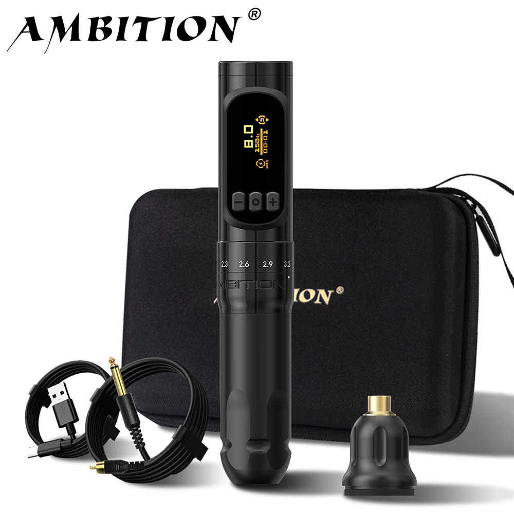 Ambition Sally 270 Wireless Tattoo Machine adjustable Rotary Pen