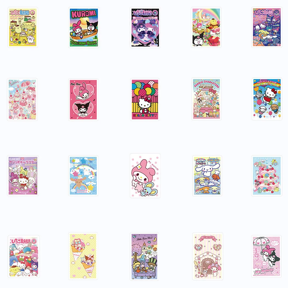 10/30/63pcs Kawaii Anime Kuromi Stickers for Kids Sanrio Decoration Decals  Toys PVC Graffiti Stationery Phone Case Skateboard - AliExpress