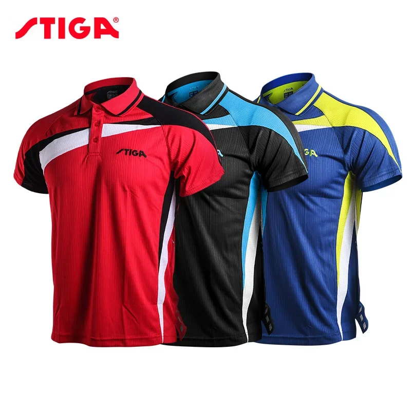 Sport T Shirt Badminton Table Tennis Clothes Set Stiga Men Short Sleeved Shirt