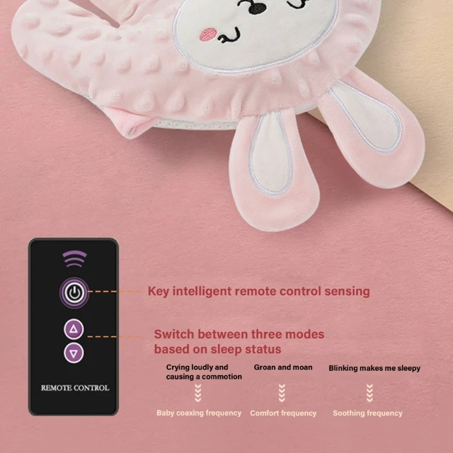 1 Set Gentle Vibration Hand Pillow for Toddler Sleep and Relaxation with Remote 3