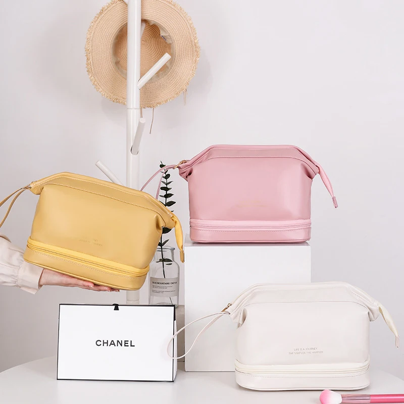 

Multi functional double-layer cosmetic bag travel carrying large capacity dust-proof waterproof wash portable storage bag