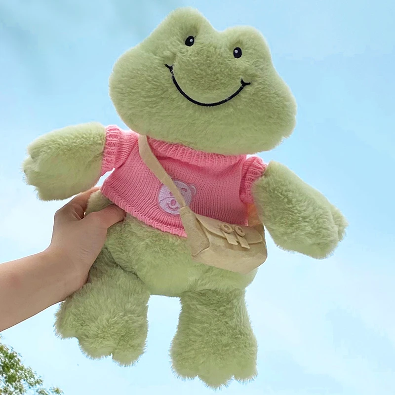 35CM Kawaii Be happy Smile Frog Doll Stuffed Plush Animals Birthday Gift  Room Decor Soft Pillow Plush Toys| | - AliExpress