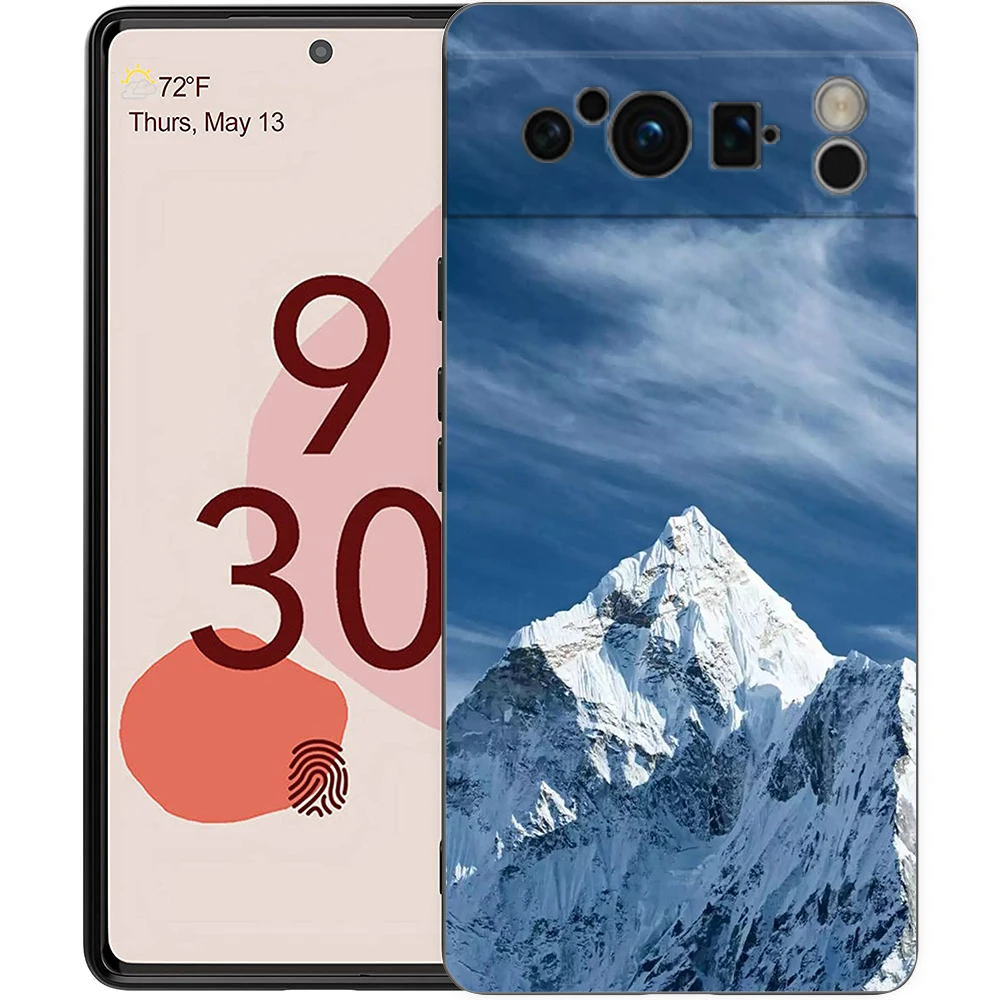 Everest Mountain Soft Shockproof TPU Phone Case - Stylish Black Cover