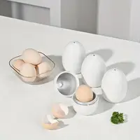 Chaudière à vapeur pour œufs au micro-ondes, capacité de 1/4 œufs, facile et rapide, 5 Minutes, outils de cuisine durs ou doux, fourniture de cuisine 3