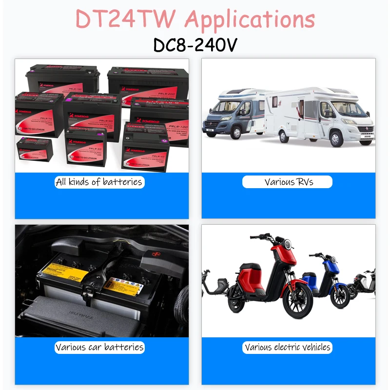 DC8-240V Battery Tester Voltage Current RVS Meter Battery Coulomb Capacity 100A 200A 300A 400A 500A 600A 1000A Indicator