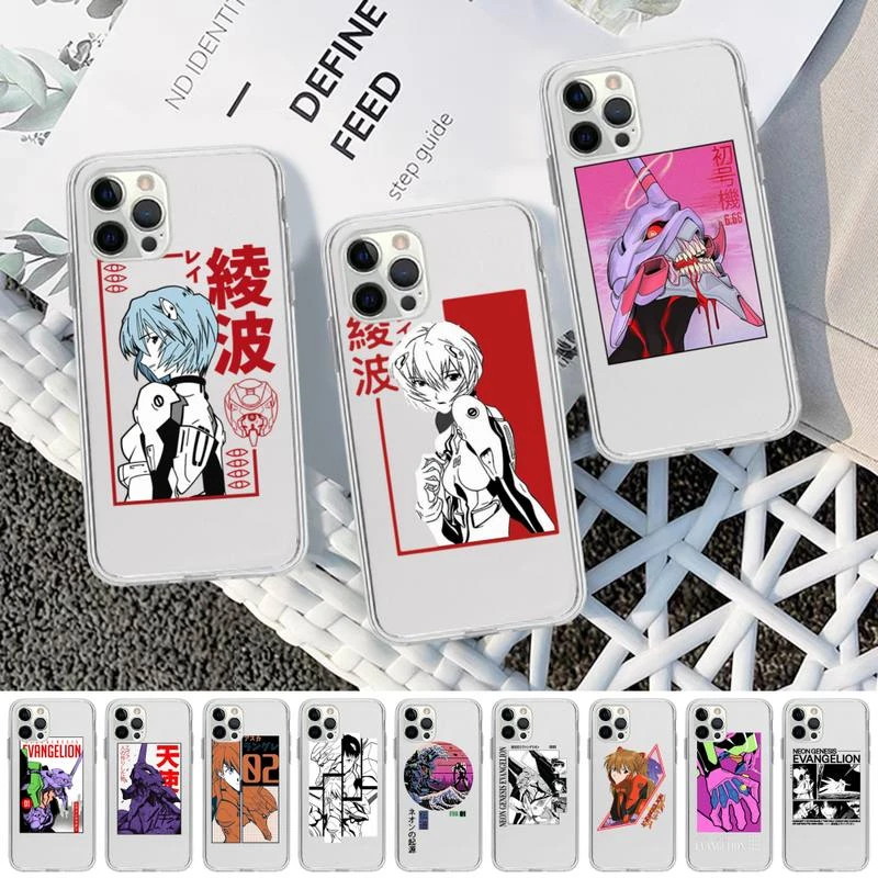 iphone 13 pro max wallet case BANDAI Cute Genesis Evangelion Anime Phone Case for iPhone 11 12 13 mini pro XS MAX 8 7 6 6S Plus X 5S SE 2020 XR clear case apple 13 pro max case