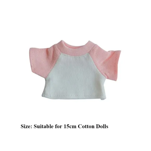 Splicing Style T-shirt Blouse 15cm Cotton Doll Clothes Mini