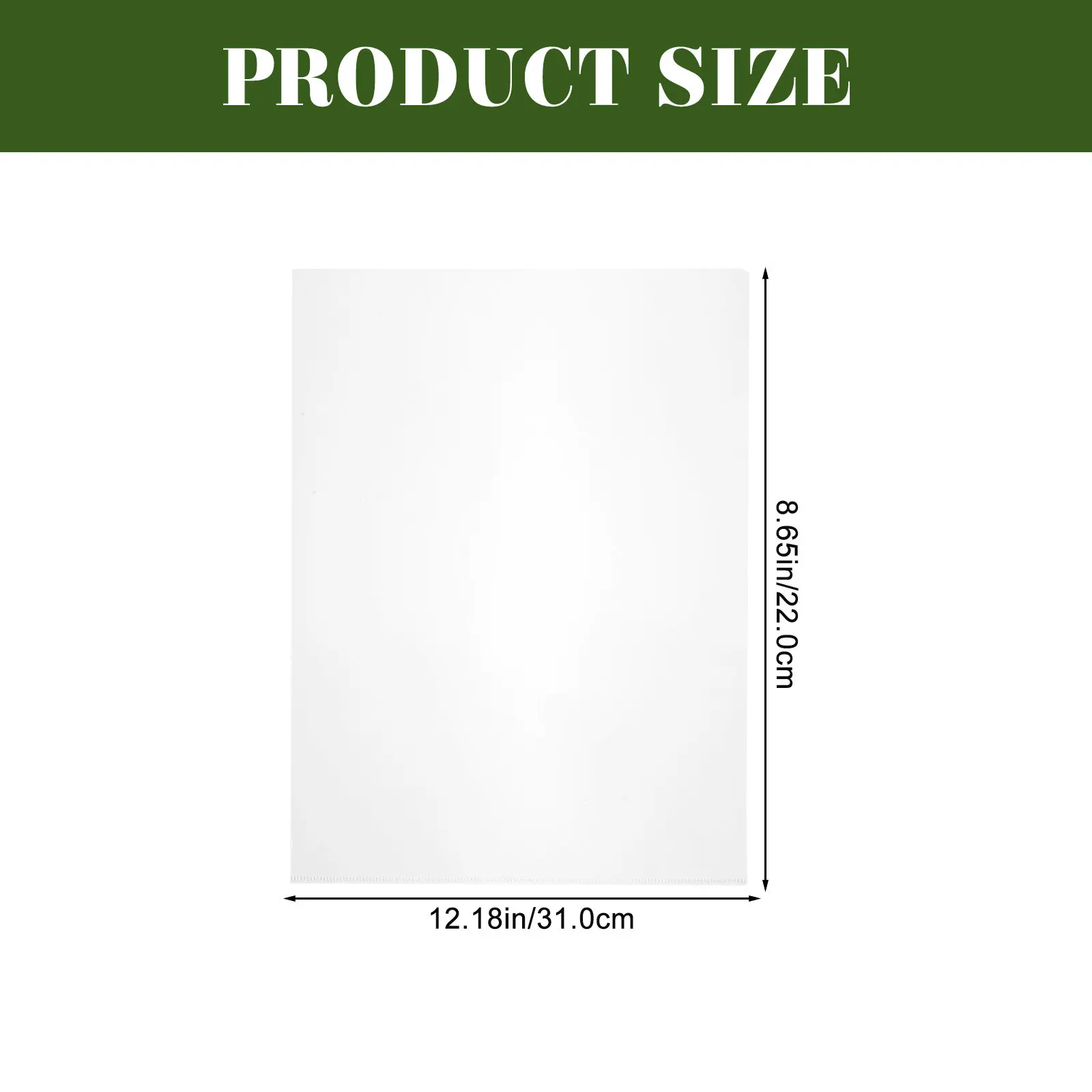 24Pcs 투명 PP 플라스틱 파일 폴더 시험지 파일용 투명 문서 정리함 사무실 연구 명함 홀더