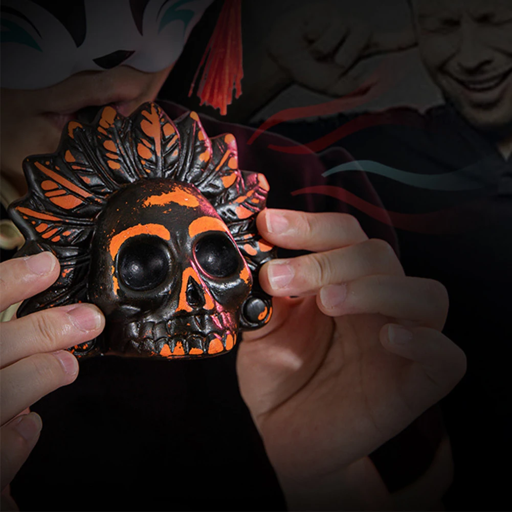 Spooky Aztec Death Whistle Screaming Aztec War Whistle Scream for Halloween Prank Props