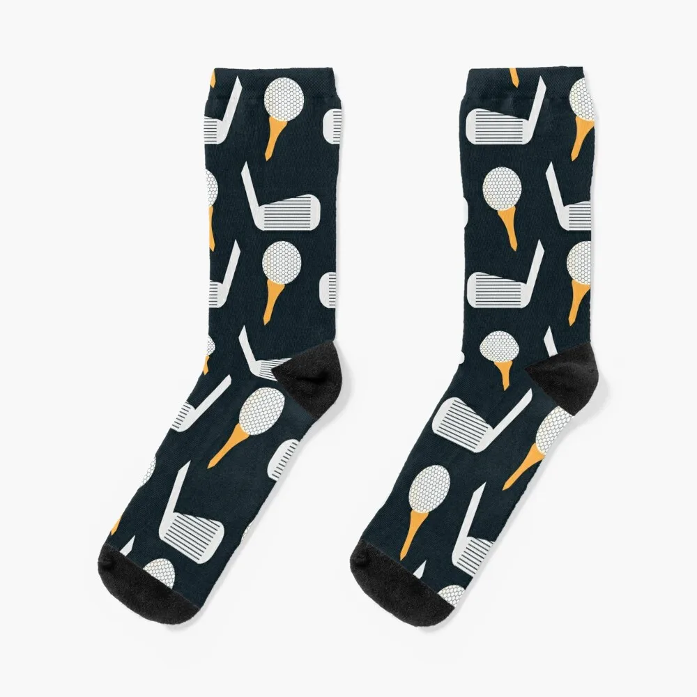 Golf Pattern (Black/Orange) Socks Wholesale winter gifts christmas gifts set Mens Socks Women's christmas candy tote bag xmas santa claus snowman elk pattern reusable tote bags