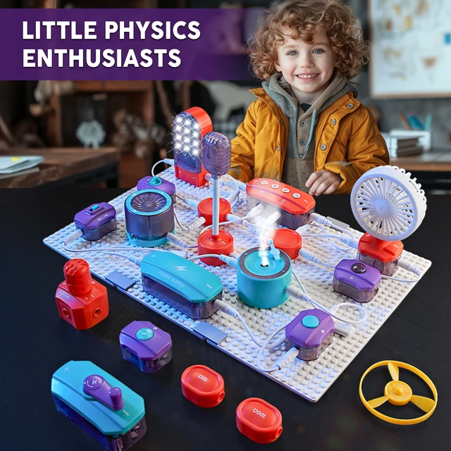 Science Circuit for Kids - DIY Electronics Exploration Kit with 150+ Physics Projects