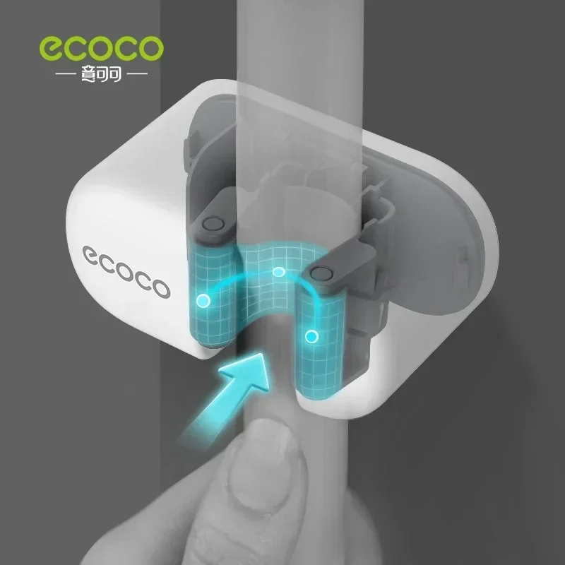 Mop Holder Adhesive Hook ECOCO Mop Hook Wall Clip Bathroom