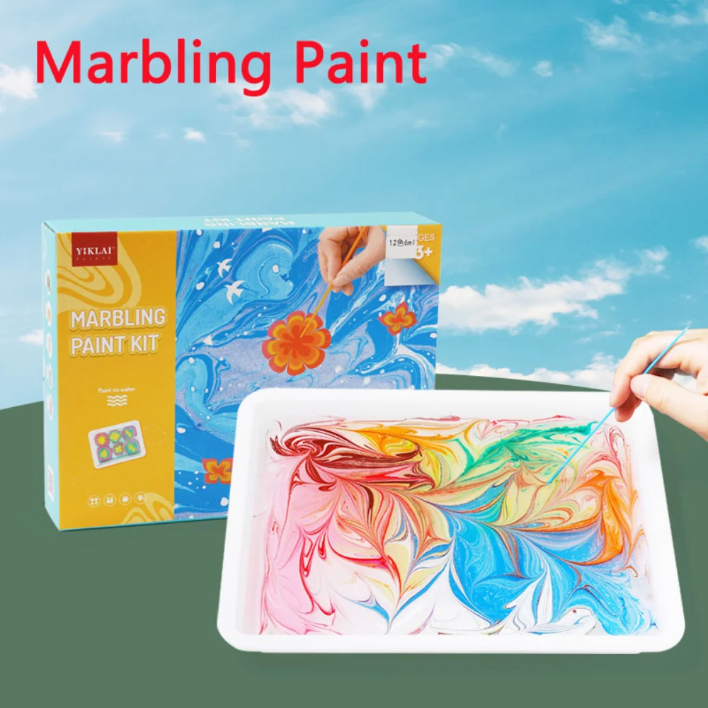 

Water Marbling Paint Kit Water-based Art Paint Set DIY Painting on Water Creative Art Craft Toys Gift Ideas for Kids Activities