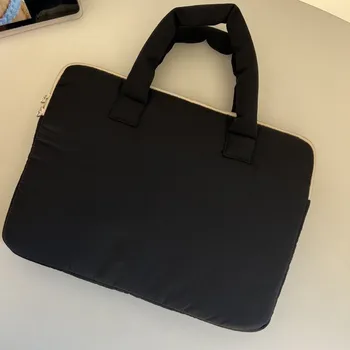 Borse Borse per laptop portatili da 15,6 pollici Fiocco con manico Custodia per laptop Borsa da donna con custodia per notebook in materiale morbido carino