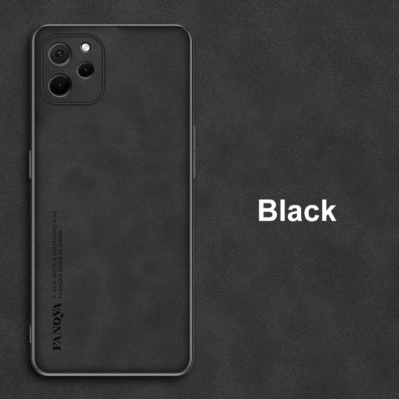 Luxury PU Leather Matte Phone Case with Full Camera Protection