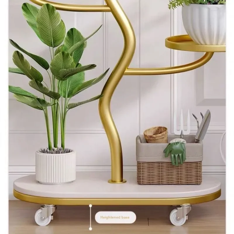 Metal Plant Shelf Ladder Display Stand for Indoor Decor Tiered Flower Rack for Living Room Decoration Versatile Storage