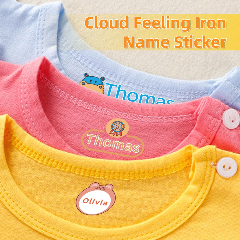 Multi Estilo Personalizado Bordado Nome Etiqueta Etiqueta de Roupas Decalques Ferro Lavável em Tags Crianças Uniformes Adesivos Personalizado