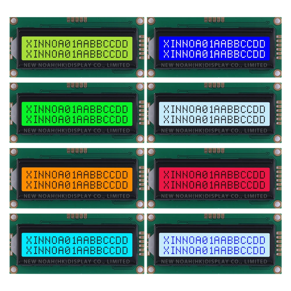 Red Light Black Letters 1602A-19 Character LCD Display Screen 2X16 LCD Double Row Interface Module IIC I2C Serial Port Screen