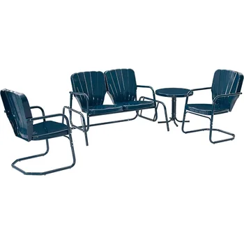 4-Piece Retro Metal Patio Set 1