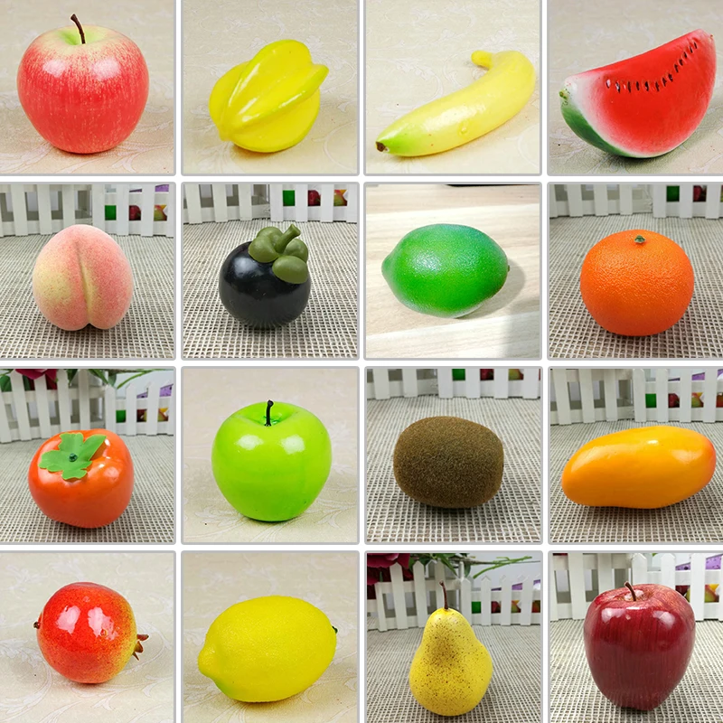 1pc Plastic Artificial Fruit Simulated Fruit Fake Home Decor Kitchen Table Decor Stage Props Photography Props artificial fruits and vegetables