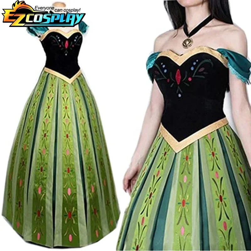 

Women's Princess Anna Dress Costume Halloween Christmas Cosplay Fancy dress Coronation