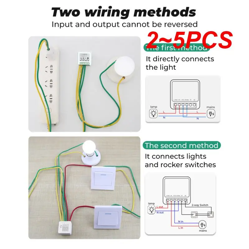 

Умный выключатель Tuya Smart Home ZigBee, 2 ~ 5 шт., с Wi-Fi, с монитором питания, мини-выключатель, голосовое управление для Homekit, Siri Alexa, 16 А