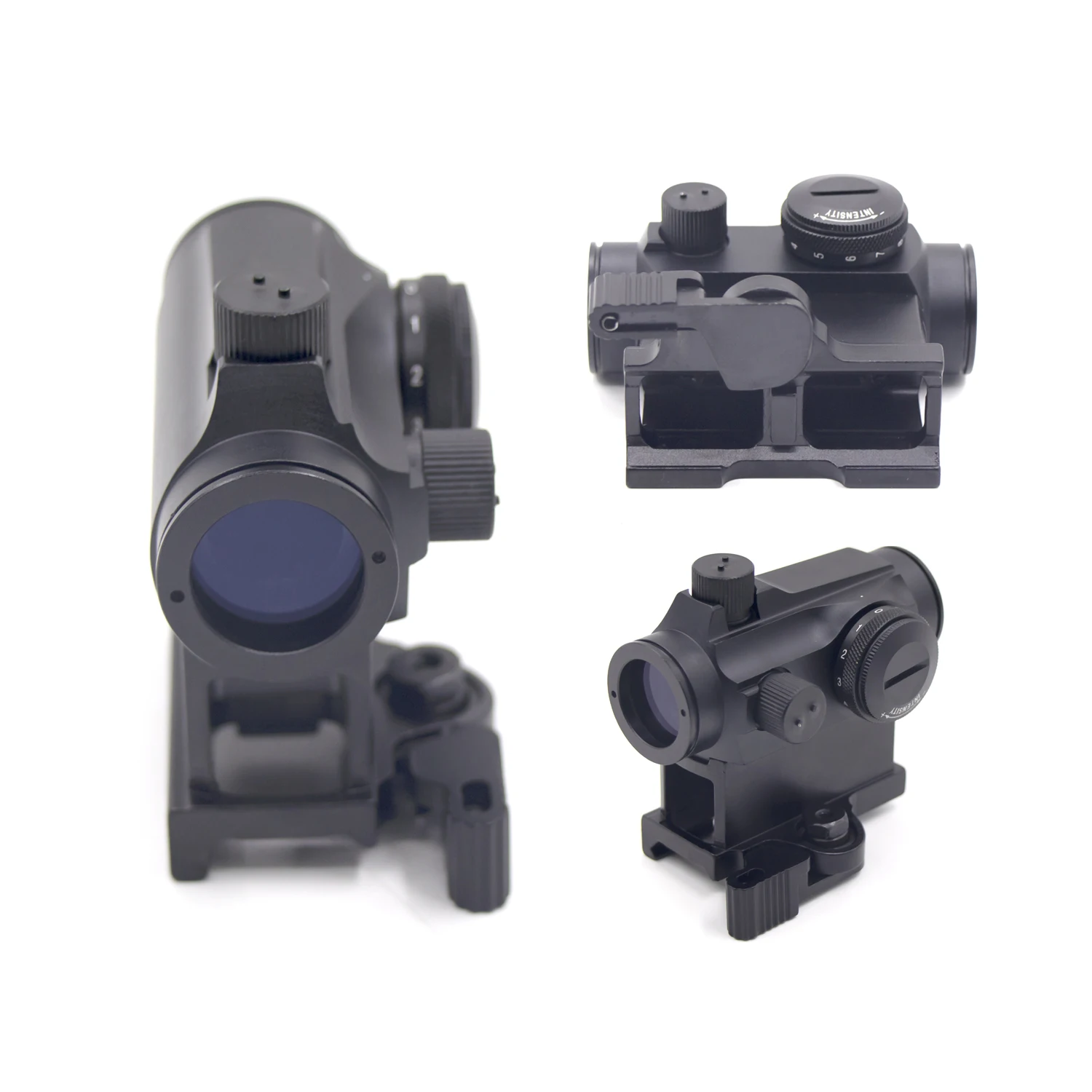Tactical 1x20mm Reflex Red Dot Sight Riflescope Free Mount Rails Optic Blackout Rear Sight for Shield Handguns